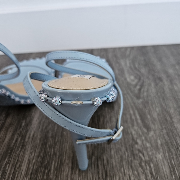 Sky Blue Crystal Heels - Picture 5 of 9